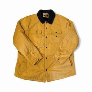 Roark Hebrides Sherpa Lined Front Snap Jacket Mens XXL Mustard Outdoor Gorp Core